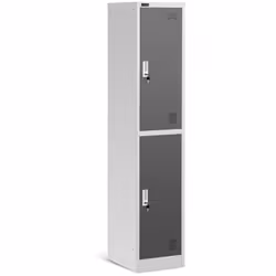 Materiale Acciaio Rivestimento Resina epossidica Colore Corpo: grigio Ante: grigio scuro Numero di scomparti 2 Capacità di ca ...