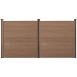 Recinzione frangivista in legno composito (wpc) marrone 183 x 357 cm