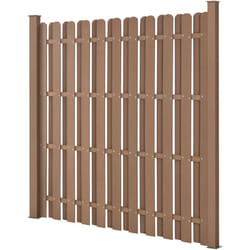 Recinzione da giardino frangivento in legno composito (wpc) marrone 185 x 193 cm