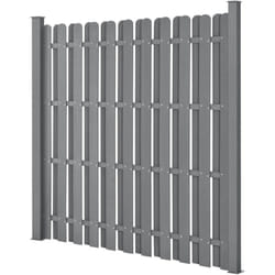 Recinzione da giardino frangivento in legno composito (wpc) 185 x 193 cm grigia