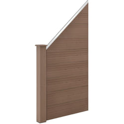 Recinzione da giardino frangivista in legno composito 180 x 96 cm marrone