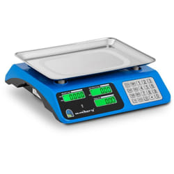 Helloshop26 - Bilancia di controllo - 40 kg / 2 g - Schermi lcd contrapposti - Bordo rialzato