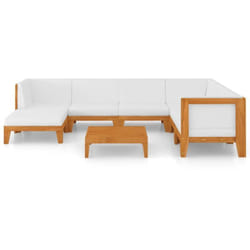 Helloshop26 - Mobili da giardino mobili da esterno Set di mobili da 8 pezzi con cuscini in legno massello di acacia