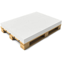 Helloshop26 - Cuscino per pallet senza rivestimento in spugna per pallet 120 x 80 x 10 cm bianco