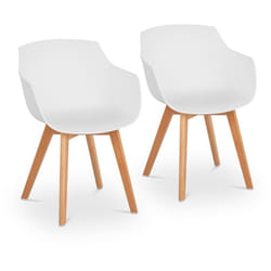 Set 2 sedie sala pranzo soggiorno max 150 kg superficie seduta 41 x 40 cm colore bianco