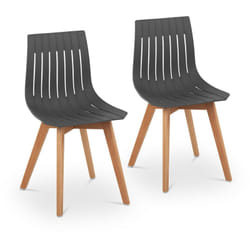 Set di 2 sedie portata max 150 kg superficie seduta 50 x 47 cm colore grigio