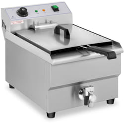 Friggitrice elettrica professionale da ristorante 1 valvola di scarico da 16 litri - 230 V