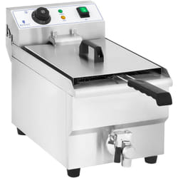 Friggitrice elettrica professionale da ristorante 10 litri con rubinetto di scarico