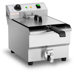 Friggitrice elettrica professionale da ristorante 13 litri 3.200 watt zona fredda con valvola di scarico