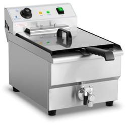 Friggitrice elettrica professionale da ristorante 16 litri 6.000 watt zona fredda con valvola di scarico