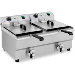 Friggitrice elettrica professionale da ristorante 2 rubinetti di scarico da 13 litri