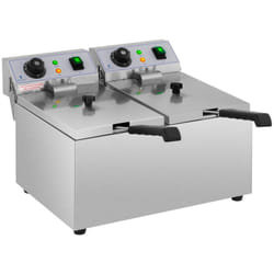 Friggitrice elettrica professionale da ristorante 2 x 8 litri 230 volt