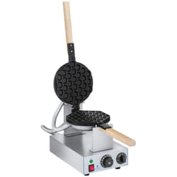 Piastra per waffle, acciaio, alluminio, manico in legno, 1.415 watt