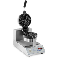 Helloshop26 - Macchina per waffle rotante a led da 1300 watt in acciaio inossidabile e acciaio fuso