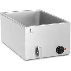 Helloshop26 - Scaldavivande Bagnomaria Professionale Bagnomaria 600 Watt 1 x Rubinetto di Scarico gn 1/1