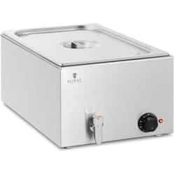 Helloshop26 - Scaldavivande bagnomaria professionale bagnomaria 600 watt 1 rubinetto di scarico gn 1/1