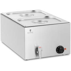 Helloshop26 - Scaldavivande Bagnomaria professionale bagnomaria 600 watt Rubinetto scarico 2 x gn 1/2