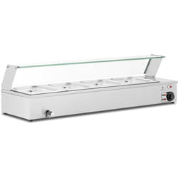 Helloshop26 - Scaldavivande bagnomaria display bagnomaria professionale bagnomaria 2.000 watt rubinetto di scarico 4 x gn 1/2