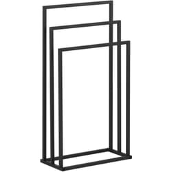 Helloshop26 - Porta asciugamani da terra in acciaio a 3 barre (3 barre, larghezza 45 cm, portata 6 kg, grigio scuro)