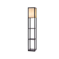 Helloshop26 - Lampada da terra con ripiano a 3 livelli per riporre gli oggetti Lampada da terra dal design scandinavo nero per camera da letto e
