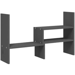 Helloshop26 - Supporto per monitor grigio (39-72) x 17 x 43 cm in legno di pino massiccio