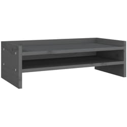 Helloshop26 - Supporto per monitor 50 x 24 x 16 cm in legno massello di pino grigio