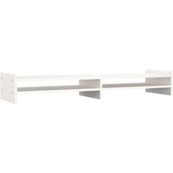 Helloshop26 - Supporto per monitor 100 x 27 x 15 cm in legno massello di pino bianco