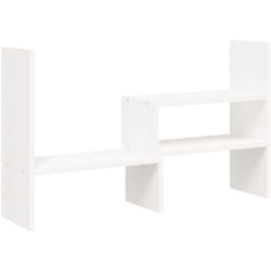 Helloshop26 - Supporto per monitor (39-72) x 17 x 43 cm in legno massello di pino bianco