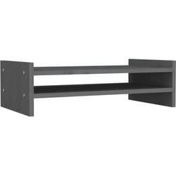 Helloshop26 - Supporto per monitor 50 x 27 x 15 cm in legno massello di pino grigio