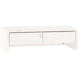 Helloshop26 - Supporto per monitor 50 x 27 x 15 cm in legno massello di pino bianco
