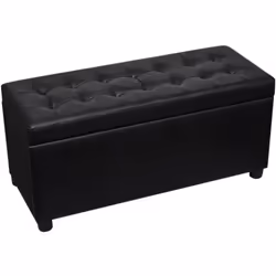 Rilassati quando appoggi i piedi su questo elegante pouf portaoggetti. Apri il coperchio per rivelare uno spazioso scomparto  ...