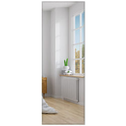 Helloshop26 - Specchio da parete psichedelico rettangolare senza cornice 110 x 38 cm con bordo smussato a tutta lunghezza sospeso verticale o