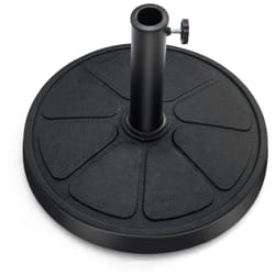 Base per ombrellone da esterno, 14 kg, supporto rotondo per ombrellone, diametro 45 cm, adatto a pali per ombrellone da 38-48 mm, nero