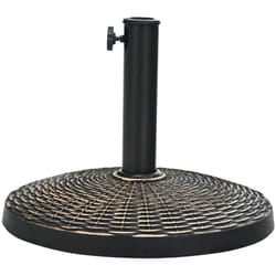 Helloshop26 - Base per ombrellone da giardino, base rotonda da 45 cm, in resina resistente alle intemperie, per pali da 38/48 mm di diametro, da
