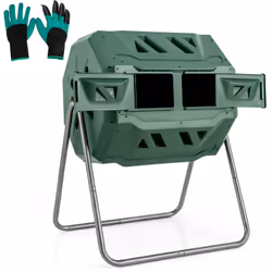 Caratteristiche: Viene fornito con due camere per un compostaggio rapido ed efficiente 2 grandi porte scorrevoli facilitano i ...