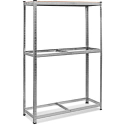 Helloshop26 - Scaffale a 3 livelli per deposito pneumatici per 8 pneumatici in acciaio e mdf 120 x 40 x 180 cm argento