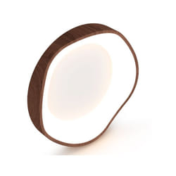 Helloshop26 - Plafoniera a led moderna 24 watt con struttura in metallo modello in legno lampadario illuminazione a led 3000 k plafoniera a led