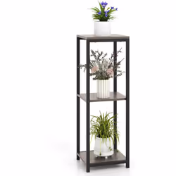 Caratteristiche: Versatile scaffale espositivo a 3 livelli, ideale per libri, piante e ornamenti Struttura in metallo vernici ...