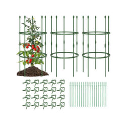 Helloshop26 - 3 Obelisco Traliccio Supporto per piante rampicanti in metallo regolabile con clip Legami e supporti per gabbia 2 in 120 x Legami per