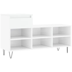 Scarpiera scarpiera mobile portaoggetti ingresso corridoio soggiorno lucido 102 x 36 x 60 cm legno composito bianco