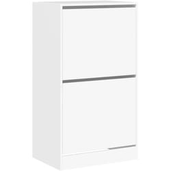 Scarpiera scarpiera mobile portaoggetti ingresso corridoio soggiorno 2 cassetti pieghevoli 60 x 42 x 108 cm bianco