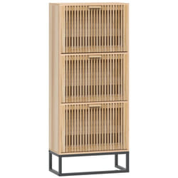 Scarpiera scarpiera mobile portaoggetti ingresso corridoio soggiorno 52 x 25 x 120 cm in mdf marrone