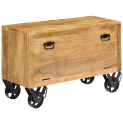 Scarpiera scarpiera mobile portaoggetti ingresso corridoio soggiorno 86 x 35 x 55 cm in legno massello di mango marrone