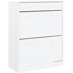 Scarpiera scarpiera mobile portaoggetti ingresso corridoio soggiorno alta 77 x 35 x 96 cm legno massello di pino bianco