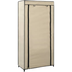 Scarpiera scarpiera mobile portaoggetti ingresso corridoio soggiorno con rivestimento 58 x 28 x 106 cm Tessuto panna