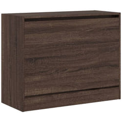 Scarpiera scarpiera mobile portaoggetti ingresso corridoio soggiorno 80 x 34 x 63 cm in mdf marrone