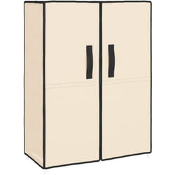 Helloshop26 - Scarpiera scarpiera mobile contenitore ingresso corridoio soggiorno 60 x 28 x 90 cm Tessuto panna