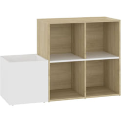 Scarpiera scarpiera mobile portaoggetti ingresso corridoio soggiorno ingresso Sonoma legno ingegneria beige