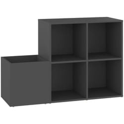 Scarpiera scarpiera mobile portaoggetti ingresso corridoio soggiorno ingresso 105 x 35,5 x 70 cm grigio MDF