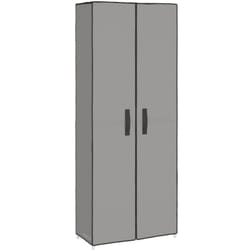 Scarpiera scarpiera mobile portaoggetti ingresso corridoio soggiorno 60 x 30 x 166 cm Tessuto grigio